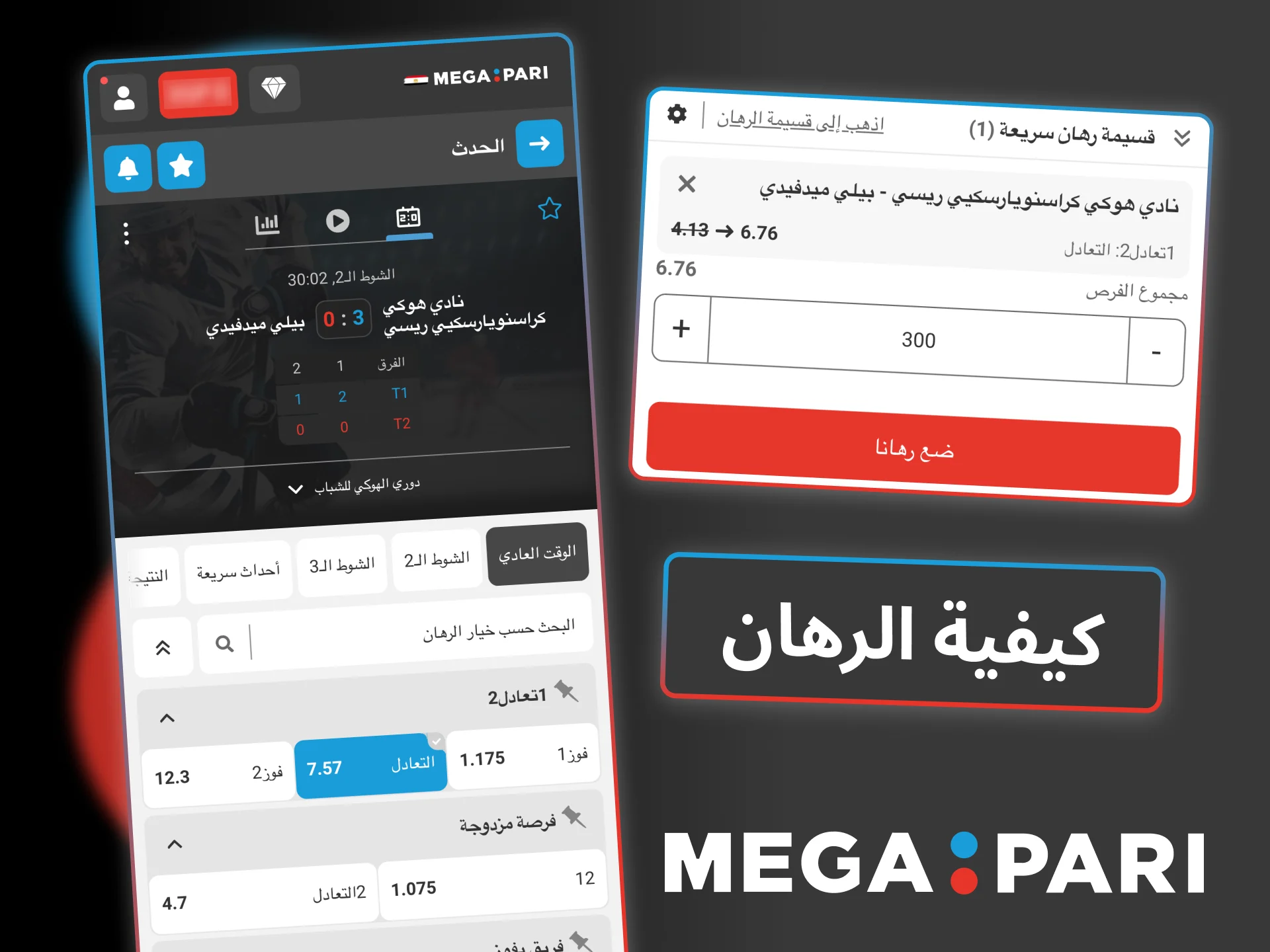 ضع رهانك بسرعة في Megapari، واختر الاحتمالات وابدأ الآن.